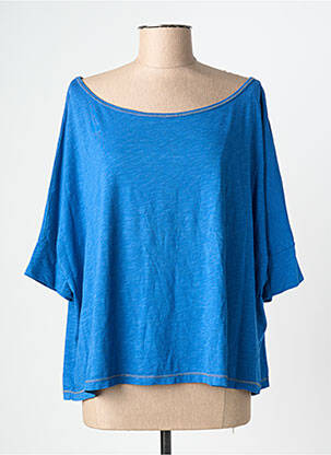 Top manches courtes manches courtes bleu PAKO LITTO femme