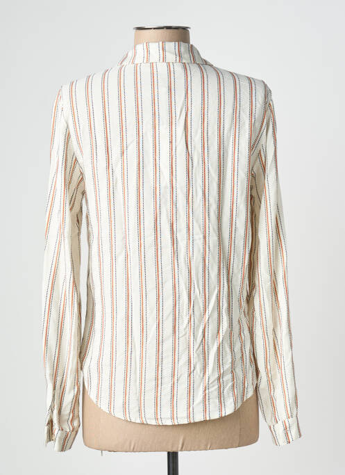 Chemisier imprimé fantaisie manches longues blanc VILA femme