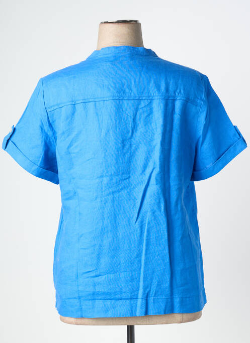 Chemisier manches courtes manches courtes bleu JULIE GUERLANDE femme