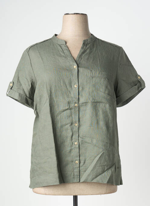 Chemisier manches courtes manches courtes vert JULIE GUERLANDE femme