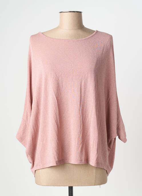 Top coupe fluide manches courtes rose PAKO LITTO femme