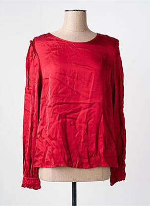 Top col rond manches longues rouge PAKO LITTO femme