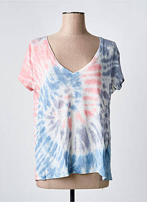 T-shirt imprimé fantaisie manches courtes bleu SUD EXPRESS femme