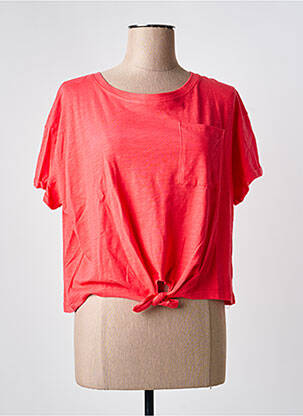 T-shirt coupe droite manches courtes rouge MOLLY BRACKEN femme