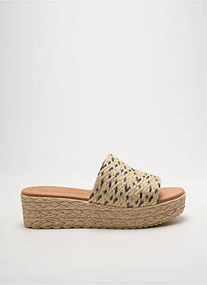 Mules/sabots talon de 4 à 6cm beige EVA FRUTOS femme