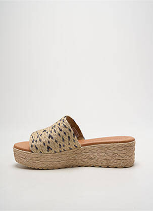 Mules/sabots talon de 4 à 6cm beige EVA FRUTOS femme