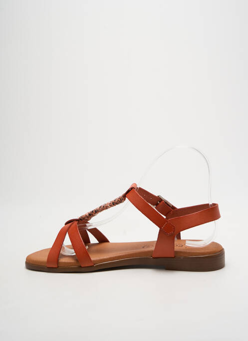 Sandales/nu pieds talon plat jusqu'à 3cm orange EVA FRUTOS femme