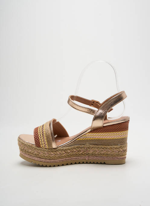 Sandales/nu pieds talon de 7 à 9cm or LA BOTTINE SOURIANTE femme