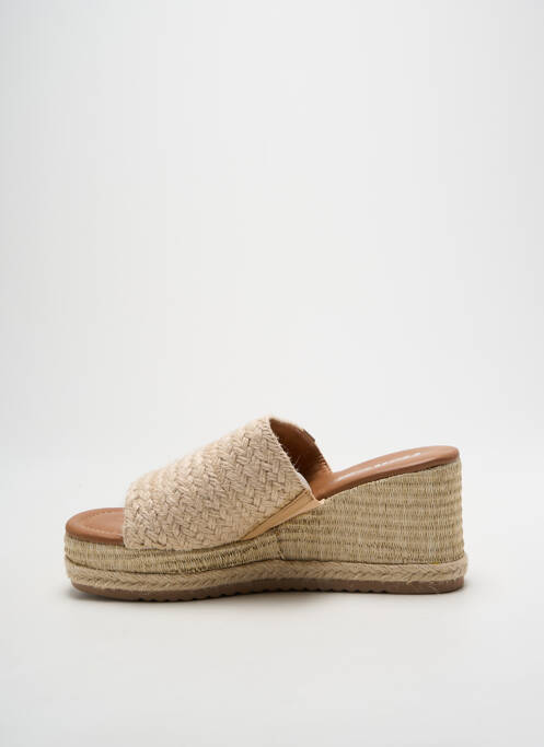Sandales/nu pieds talon de 7 à 9cm beige REFRESH femme