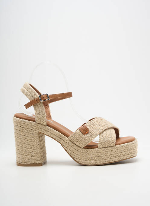 Sandales/nu pieds talon de 7 à 9cm beige REFRESH femme