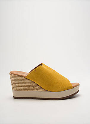 Mules/sabots talon de 7 à 9cm jaune MILLENNIALS femme