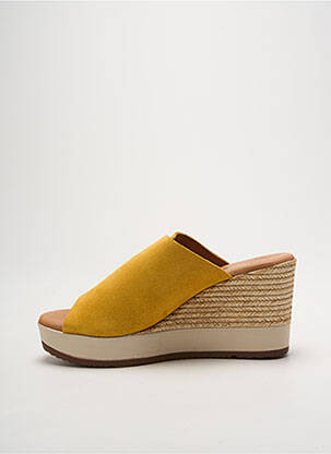 Mules/sabots talon de 7 à 9cm jaune MILLENNIALS femme