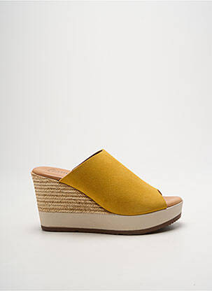 Mules/sabots talon de 7 à 9cm jaune MILLENNIALS femme