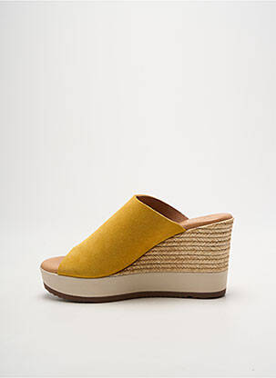 Mules/sabots talon de 7 à 9cm jaune MILLENNIALS femme