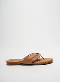 Tongs talon plat jusqu'à 3cm marron MILLENNIALS femme