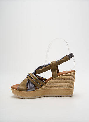 Sandales/nu pieds talon de 7 à 9cm vert MILLENNIALS femme