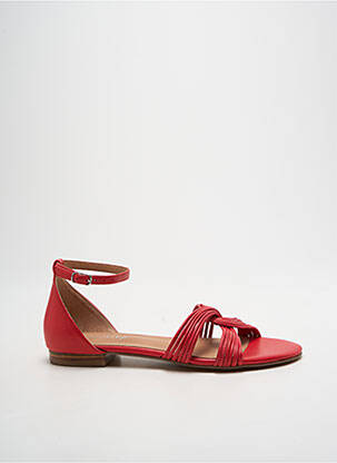 Sandales/nu pieds chiquet talon plat jusqu'à 3cm rouge ONE STEP femme