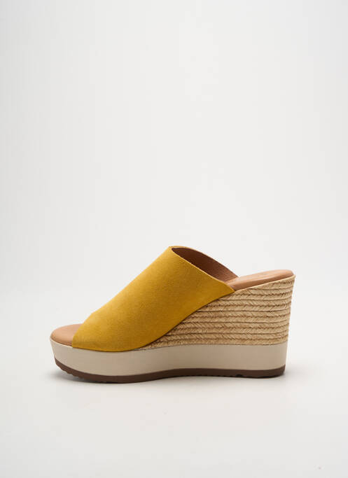 Mules/sabots talon de 7 à 9cm jaune MILLENNIALS femme
