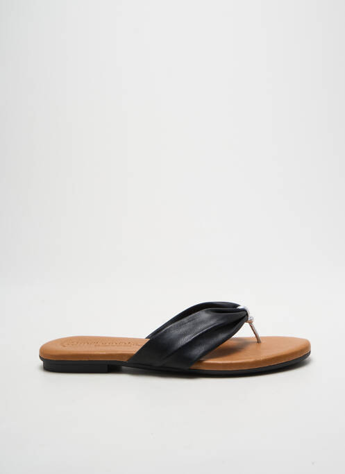 Tongs talon plat jusqu'à 3cm noir MILLENNIALS femme