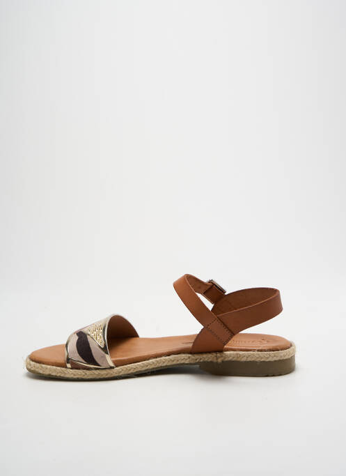 Sandales/nu pieds talon plat jusqu'à 3cm marron MILLENNIALS femme
