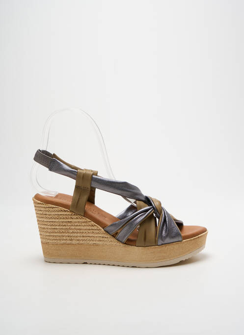Sandales/nu pieds talon de 7 à 9cm vert MILLENNIALS femme