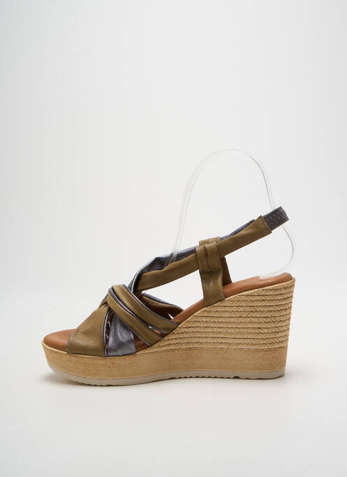Sandales/nu pieds talon de 7 à 9cm vert MILLENNIALS femme