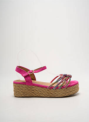 Sandales/nu pieds talon compensé talon de 4 à 6cm rose IDEAL SHOES femme