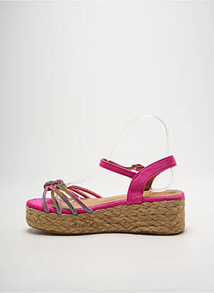 Sandales/nu pieds talon de 4 à 6cm rose IDEAL SHOES femme