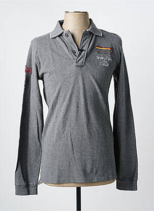 Polo manches longues manches longues gris JAPAN RAGS garçon