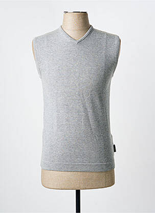 Pull col v sans manche gris BLEND OF AMERICA homme