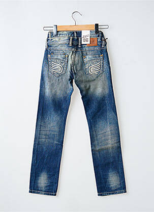 Jeans coupe droite poches taille ajustable bleu KAPORAL garçon