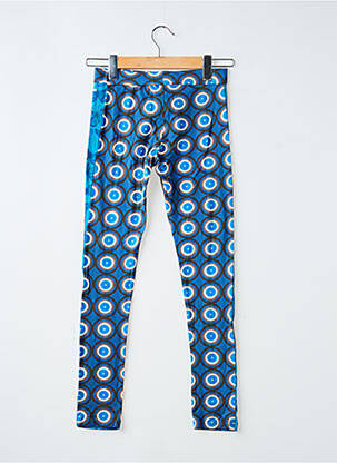 Legging stretch taille élastique bleu DESIGUAL fille