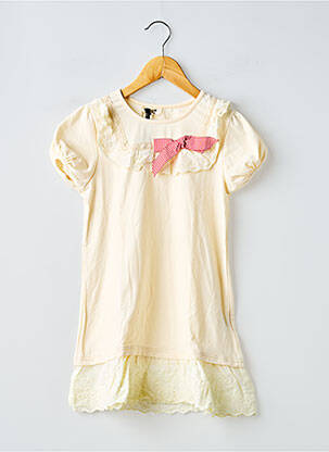 Robe courte manches courtes manches courtes beige MINI MOLLY BY MOLLY BRAKEN fille