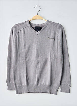 Pull coupe droite manches longues gris KAPORAL garçon