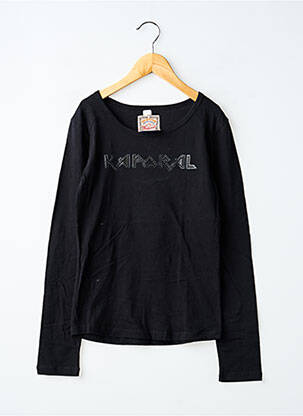 T-shirt coupe droite manches longues noir KAPORAL fille