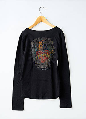 T-shirt coupe droite manches longues noir KAPORAL fille