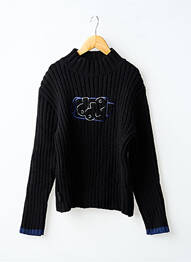 Pull broderie manches longues noir DDP garcon