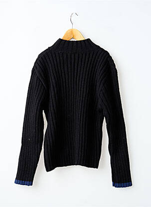 Pull broderie manches longues noir DDP garçon
