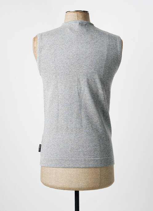 Pull col v sans manche gris BLEND OF AMERICA homme