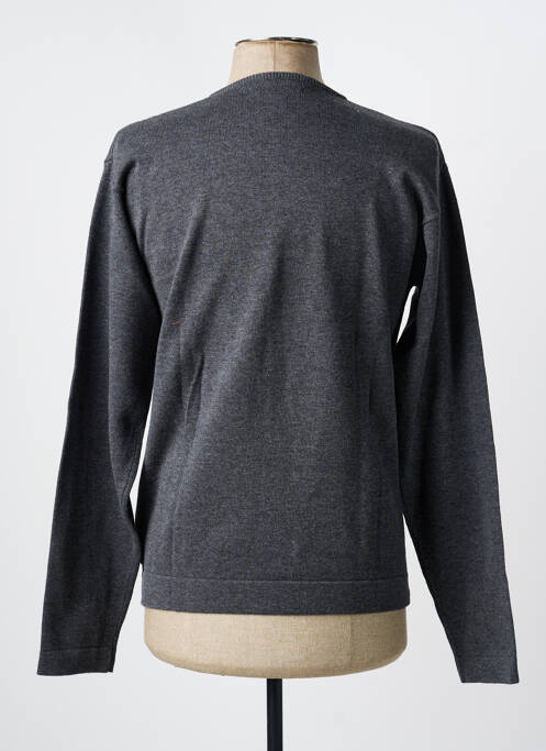Pull col v manches longues gris BLEND OF AMERICA homme
