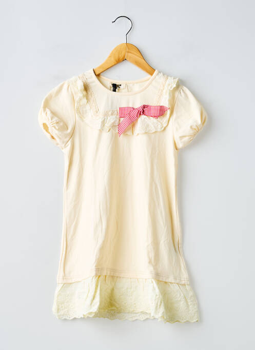 Robe courte manches courtes manches courtes beige MINI MOLLY BY MOLLY BRAKEN fille