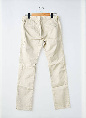 Pantalon chino tissage popeline taille normale beige LE TEMPS DES CERISES homme