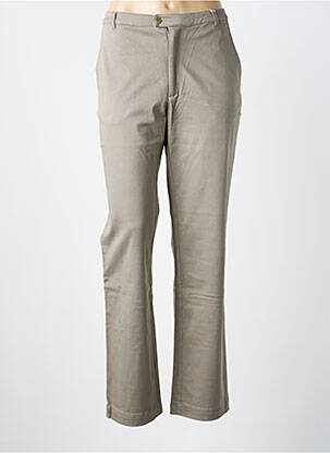 Pantalon chino tissage popeline taille normale gris JACKPOT femme
