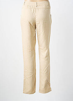 Pantalon droit tissage popeline taille normale beige DDP femme