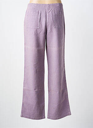 Pantalon large fermeture zippée sous rabat boutonné taille normale violet BENSIMON femme
