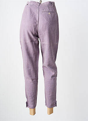 Pantalon 7/8 taille haute taille haute violet BENSIMON femme