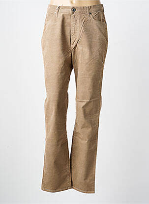 Pantalon droit stretch taille haute marron OBER femme