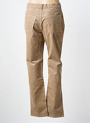 Pantalon droit stretch taille haute marron OBER femme