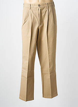 Pantalon droit tissage popeline taille haute beige DOCKERS homme