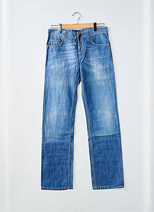 Jeans coupe droite fermeture boutonnée sur le devant taille normale bleu OBER homme